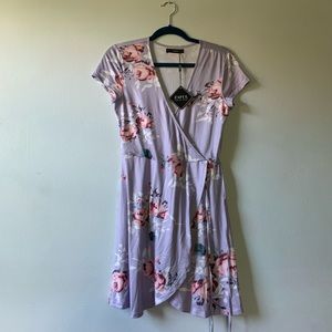 Zaful floral wrap dress